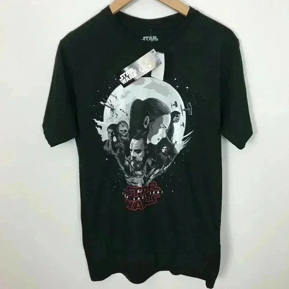 Star Wars The Last Jedi Men M Black T-Shirt NWT - Picture 2 of 5